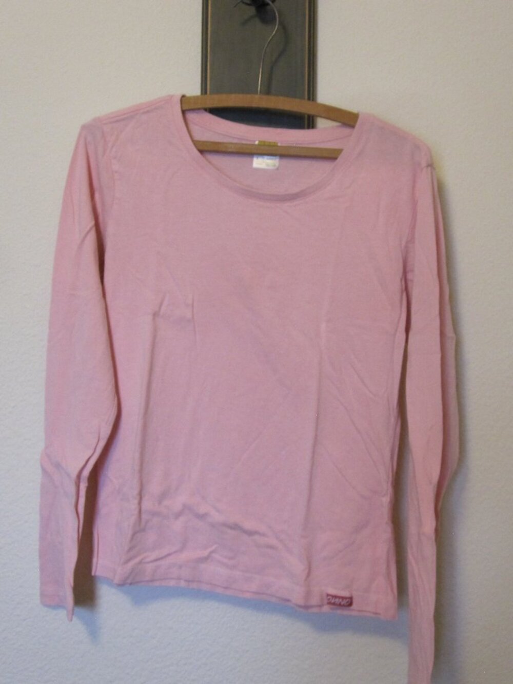 ONNO T-Shirt Womens S Pink Bamboo Long Sleeve Crew Neck Top